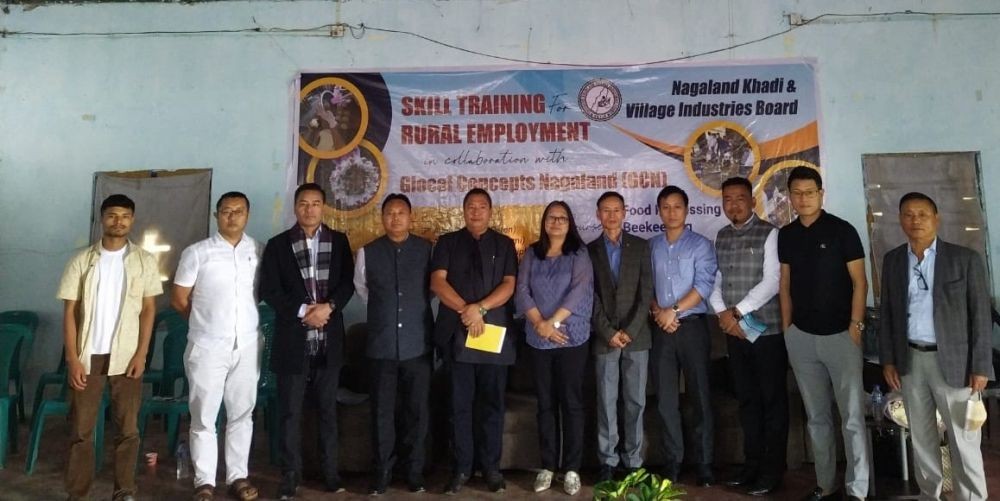 Officials during the launching of three-day skill training for rural employment in Longkhim under Tuensang district from August 9 to 11. (Morung Photo)